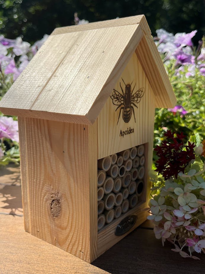 Natural Wood Pollinator House 