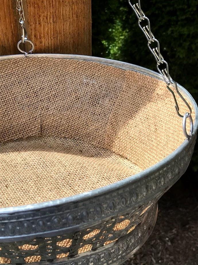 Vintage-Inspired Metal 13" Hanging Basket - Garden Outside The Box