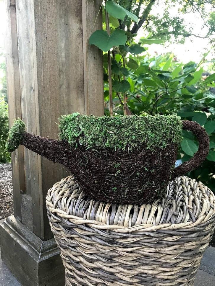 wicker pot planter Watering Can PLANTER